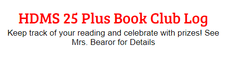 25 Plus Book Club Log (Make your own copy please)